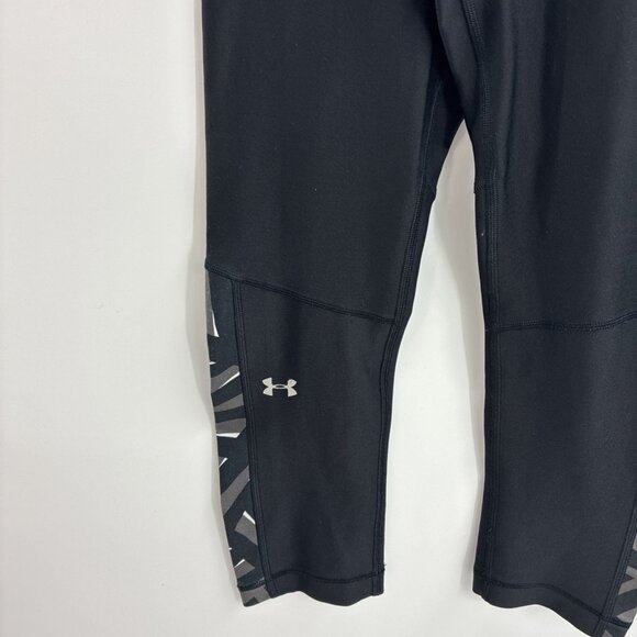 Under Armour Womens S Black Capri Leggings Athletic Workout Compression Pants - Picture 2 of 5